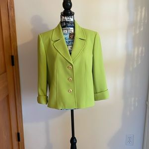 Tahari, beautiful lime, green tailored blazer, size 16
